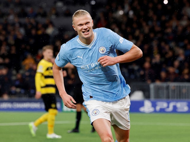 Haaland takes part in Man City training ahead of Liverpool clash