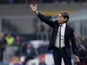 Inter Milan coach Simone Inzaghi reacts on October 24, 2023