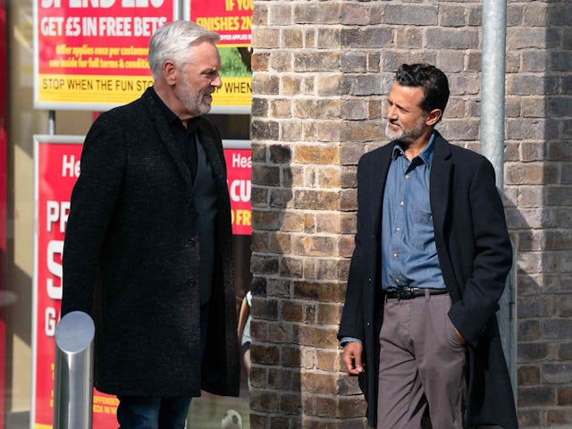 Rocky and Nish on EastEnders on November 1, 2023