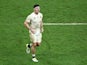 England's Tom Curry leaves the pitch as he is substituted off on October 21, 2023