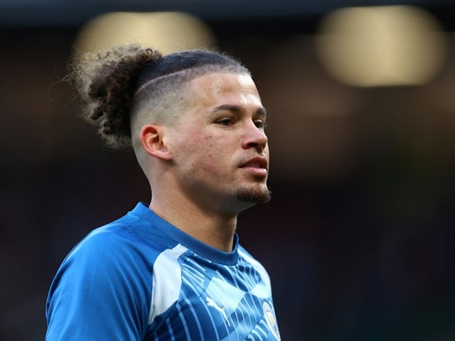 Manchester City's Kalvin Phillips during the warm up before the match on October 29, 2023