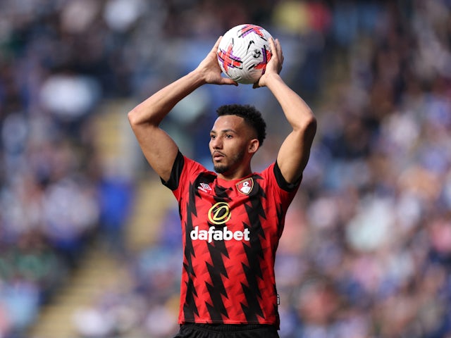 Lloyd Kelly in action for Bournemouth in April 2023