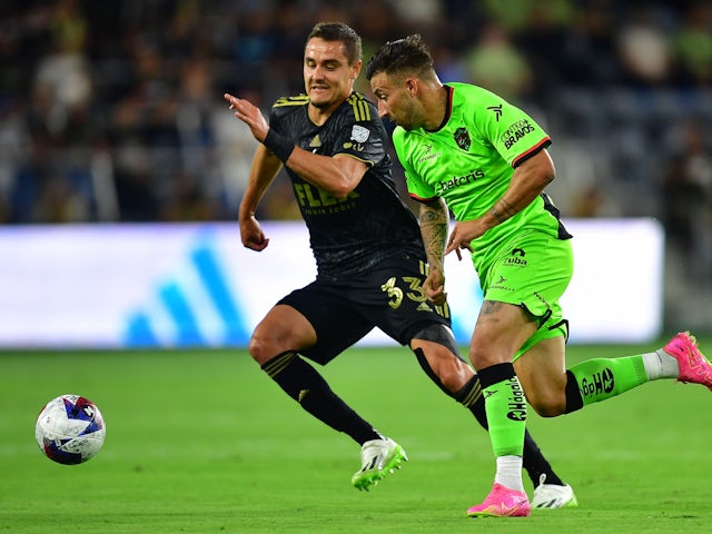 Juarez midfielder Aitor Garcia versus Los Angeles FC at the Leagues Cup