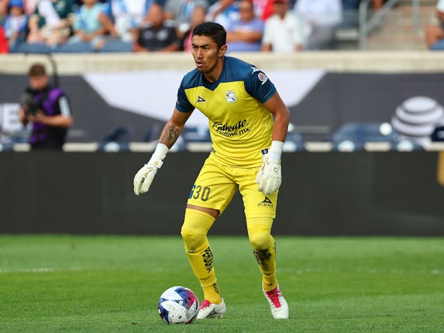 Puebla goalkeeper Jesus Rodriguez