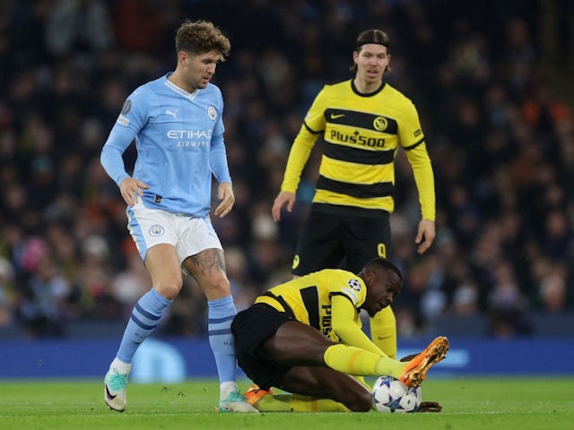Man City's John Stones out for 