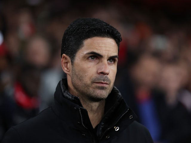 Arsenal manager Mikel Arteta pictured before the match on November 8, 2023