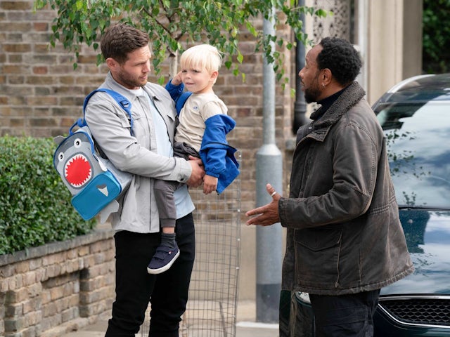 Keanu and Mitch on EastEnders on November 16, 2023