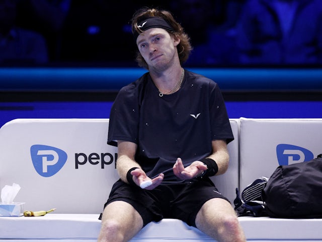 Andrey Rublev pictured at the ATP Finals on November 15, 2023