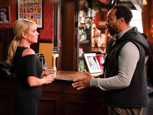 Sharon and Mitch on EastEnders on November 23, 2023