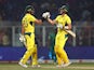 Australia celebrate victory over South Africa at Cricket World Cup on November 16, 2023.