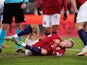 Norway's Erling Haaland sustains an injury on November 16, 2023