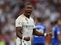 Real Madrid's David Alaba celebrates their first goal on September 2, 2023