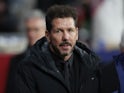 Atletico Madrid coach Diego Simeone before the match on November 25, 2023