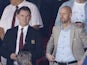 Manchester United manager Erik ten Hag and football director John Murtough in the stands on May 22, 2022