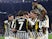 Juventus' Dusan Vlahovic celebrates scoring their first goal with teammates on November 26, 2023