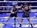 Katie Taylor in action against Chantelle Cameron on November 25, 2023.