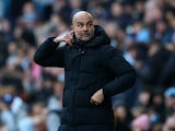 Manchester City manager Pep Guardiola reacts on November 25, 2023
