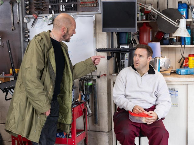 Terry and Tyrone on Coronation Street on December 13, 2023