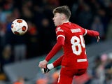Conor Bradley in action for Liverpool on November 30, 2023