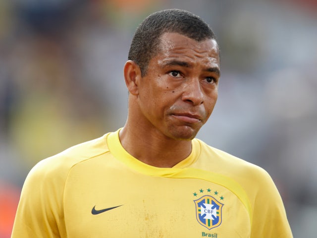 Gilberto Silva pictured during Brazil training in 2009