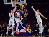 Los Angeles Lakers forward LeBron James (23) moves to the basket against Phoenix Suns on December 5, 2023