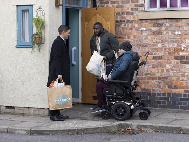 Todd, Moses and Paul on Coronation Street on December 29, 2023