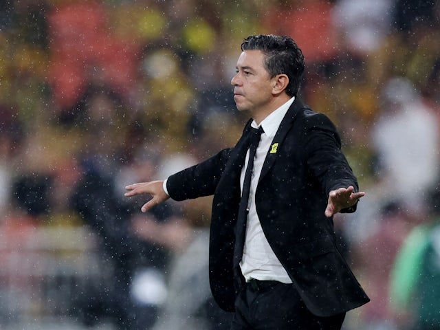 Al Ittihad coach Marcelo Gallardo reacts on December 12, 2023