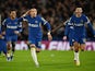 Chelsea's Ian Maatsen and Armando Broja celebrate after winning the penalty shootout on December 19, 2023