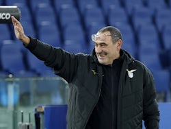 Lazio coach Maurizio Sarri before the match on December 17, 2023