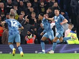 Aston Villa's Leander Dendoncker celebrates scoring their second goal on December 26, 2023