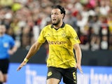 Borussia Dortmund's Ramy Bensebaini in action on July 30, 2023