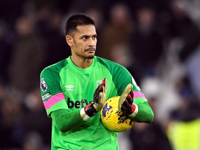 West Ham United's Alphonse Areola after the match on January 2, 2024