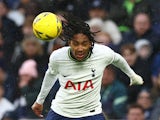 Djed Spence in action for Tottenham Hotspur in January 2023