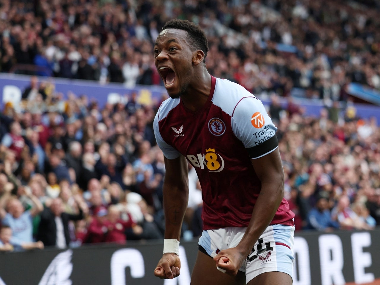 Aston Villa's Jhon Duran Celebrates Scoring Their First Goal On ...