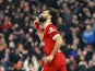 Liverpool's Mohamed Salah celebrates scoring their fourth goal on January 1, 2024