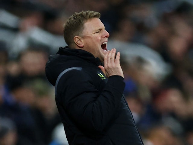 Newcastle United manager Eddie Howe reacts on January 13, 2024