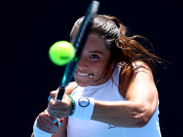 Jodie Burrage in action at the Australian Open on January 14, 2024