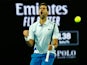 Novak Djokovic reacts at the Australian Open on January 14, 2024
