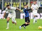 Frosinone's Riccardo Marchizza in action with Inter Milan's Stefano Sensi on November 12, 2023