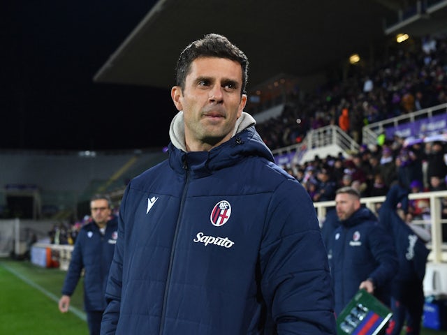 Bologna coach Thiago Motta before the match on January 9, 2024