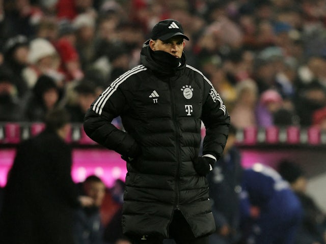 Bayern Munich coach Thomas Tuchel reacts on January 12, 2024
