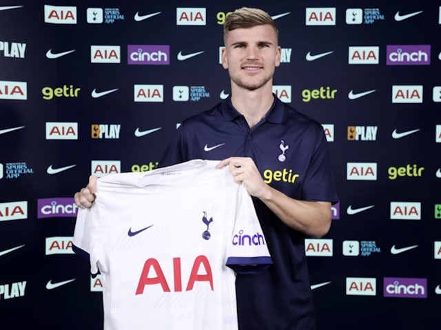 Timo Werner signs for Tottenham on January 9, 2024