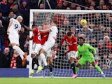 Tottenham Hotspur's Richarlison scores against Manchester United on January 14, 2024