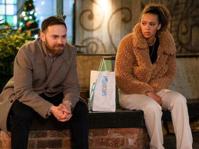 Dean and Gina on EastEnders on December 21, 2023