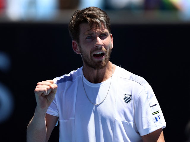 Cameron Norrie reacts at the Australian Open on January 16, 2024