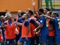 Cape Verde players celebrate a goal on January 19, 2024
