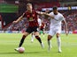 AFC Bournemouth's Chris Mepham in action with West West Ham United's Emerson Palmieri on August 12, 2023