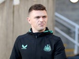 Newcastle United's Kieran Trippier arrives at the stadium before the match on December 26, 2023