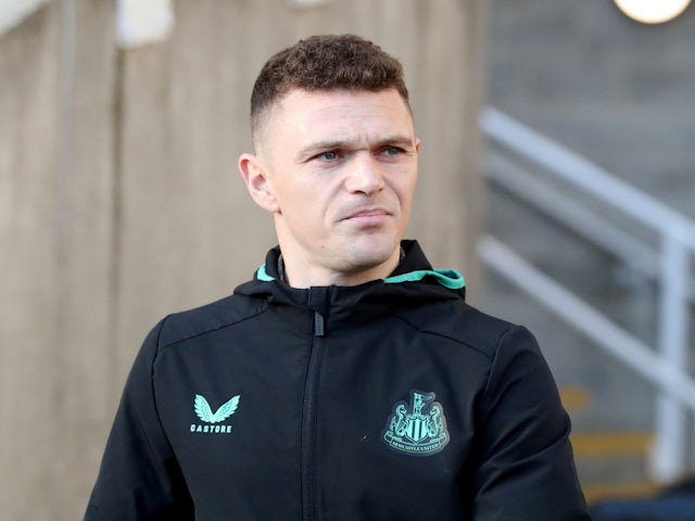 Newcastle United's Kieran Trippier arrives at the stadium before the match on December 26, 2023