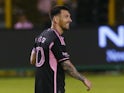 Inter Miami's Lionel Messi reacts during the match on January 20, 2024